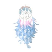 Lapač snů - Křišťálový strom - Modro růžový