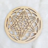 Drevený ornament 30 cm - Mandala - Hviezda