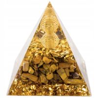 Orgonitová pyramída - Zlatá špirála - Tigrie oko