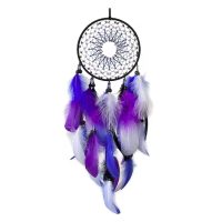 Lapač snů - Fialovo modrý s korálky