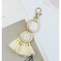 Prívesok na kľúče - Lapač snov béžový