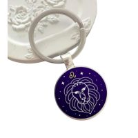 Kovový prívesok na kľúče - znamenie Lev