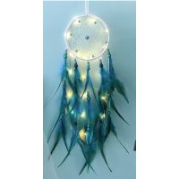 Lapač snů - Tyrkysový s korálky svítící