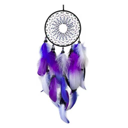 Foto - Lapač snů - Fialovo modrý s korálky