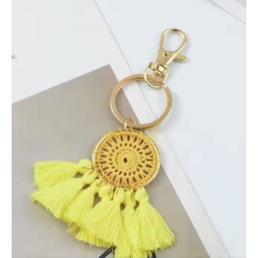 Foto - Prívesok na kľúče - Lapač snov žltý