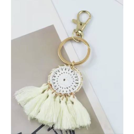 Foto - Prívesok na kľúče - Lapač snov biely